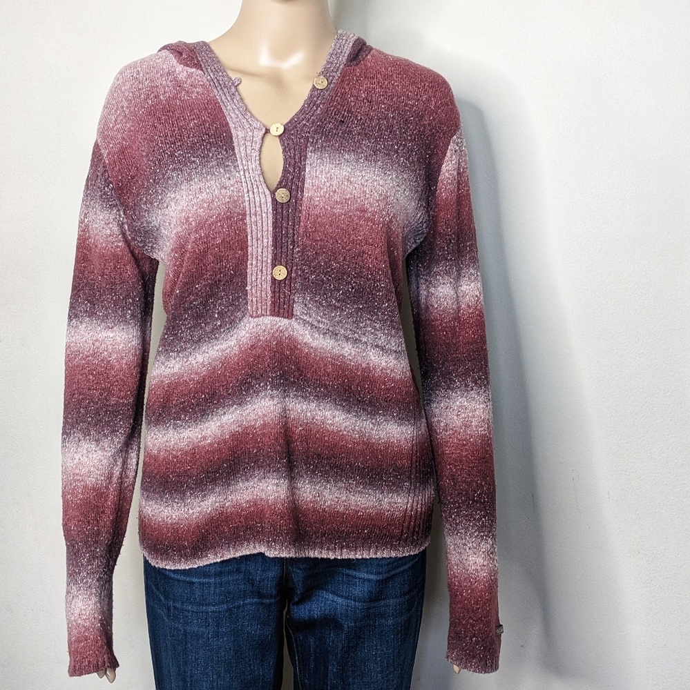 COLUMBIA ombre hood Sweater M